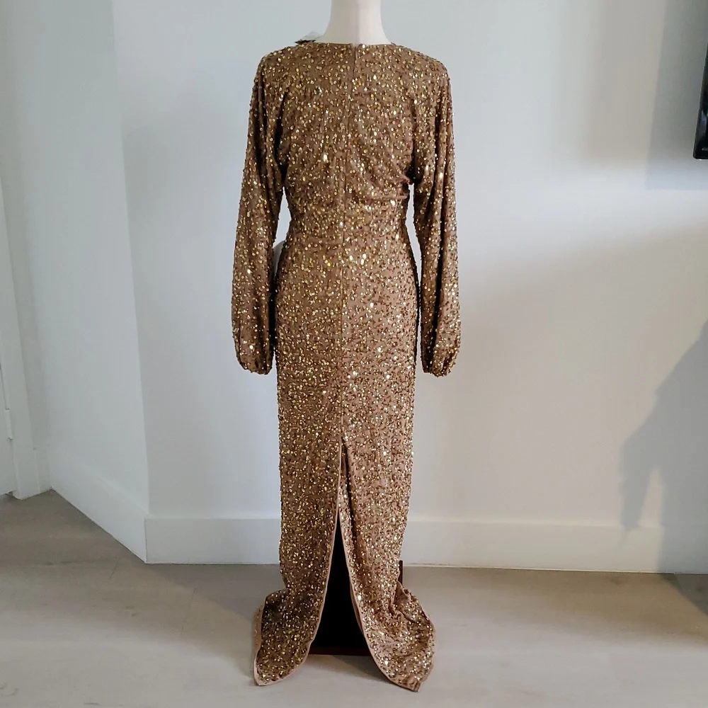 MacDuggal bronze Sequin gown Size 8 and 6 available new with tags - Picture 7 of 14